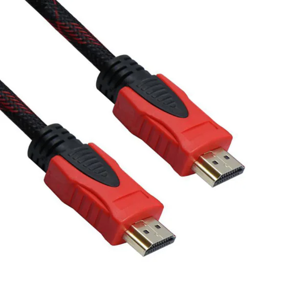 1.5M red braided gold plated 1080P HDMI cable
