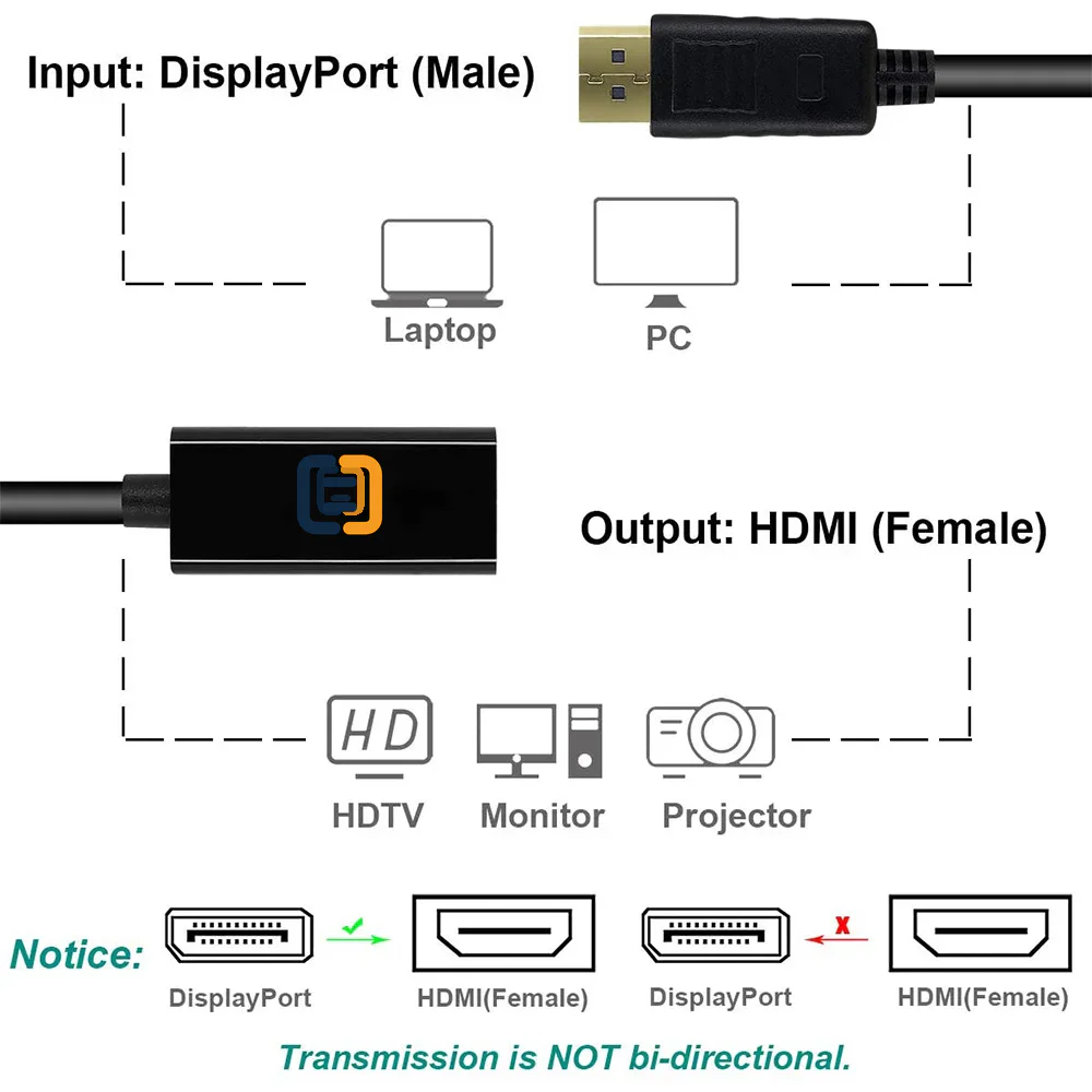 DP to HDMI adapter converter cable - 4K*2K,1080P - product image 4
