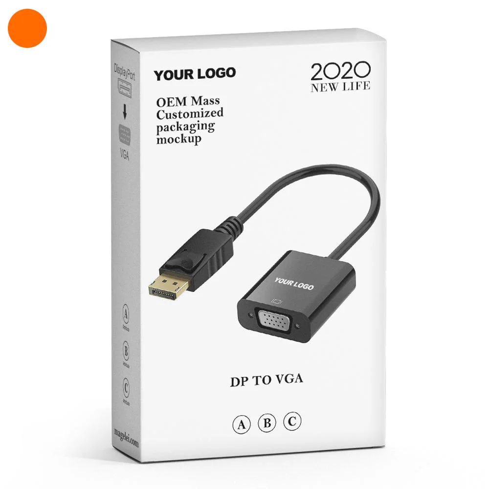 DisplayPort DP to VGA Adapter converter Cable for macbook to HDTV - 1080P