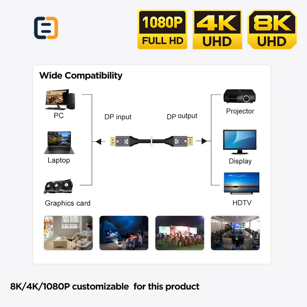 DisplayPort 1.4 Male-to-Male Cable, 8K, SC-B1-010 Series - product image 6