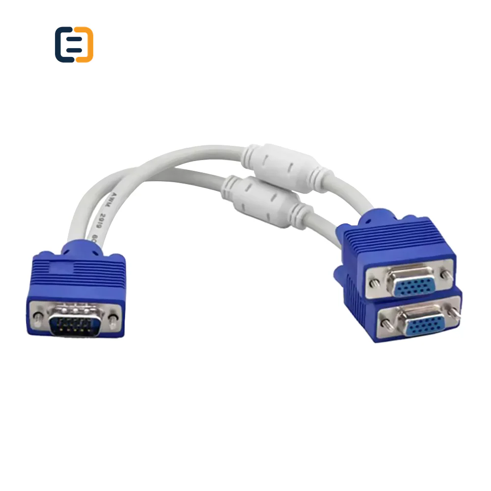 1-to-2 VGA Splitter Cable, 15-Pin Male to Dual Female - product image 3