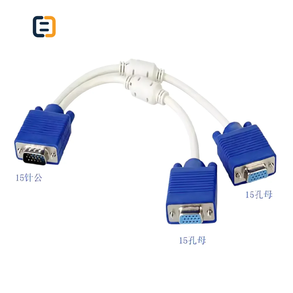 1-to-2 VGA Splitter Cable, 15-Pin Male to Dual Female - product image 5