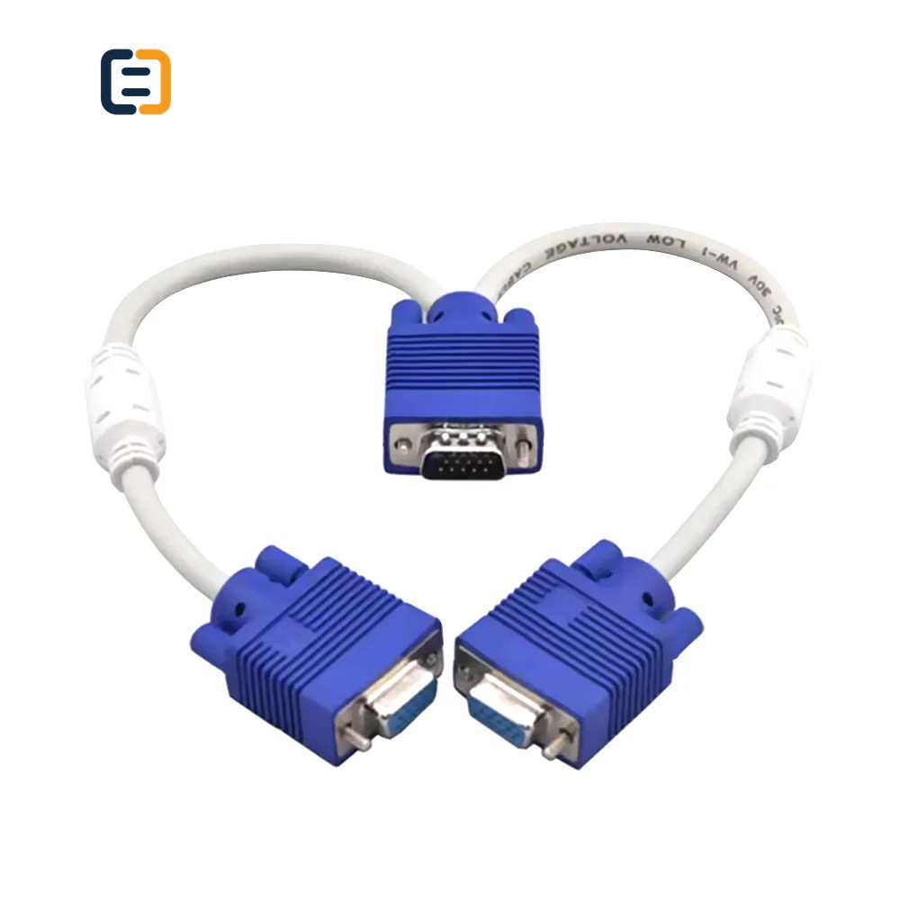 1-to-2 VGA Splitter Cable, 15-Pin Male to Dual Female - product image 6