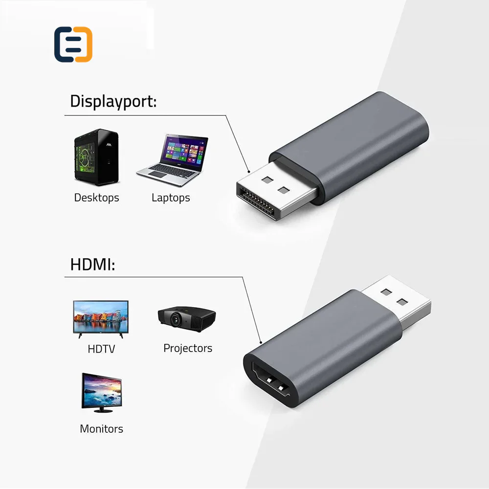 8K60Hz Aluminum Alloy DP to HDMI Converter - 8K@60Hz - product image 6