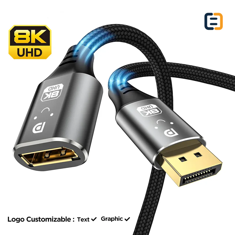 8K DP male to female extension cable - product image 2