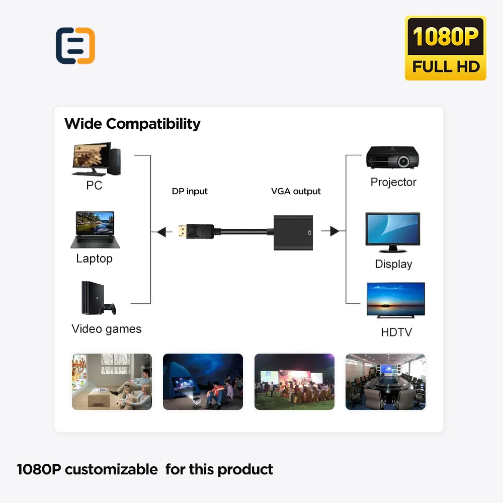 dp to VGA adapter - 15cm - product image 6