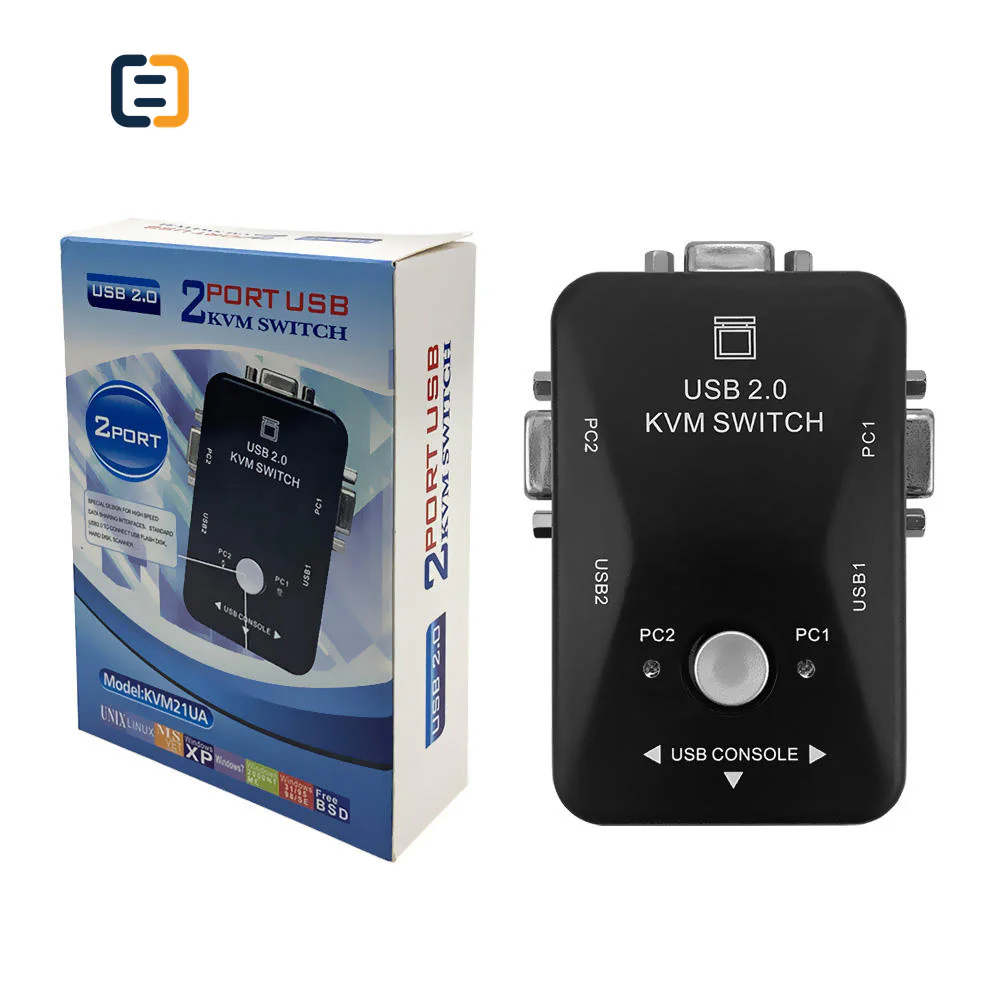 2 Port KVM Switch - Up to 1080P — SC-DVC-003