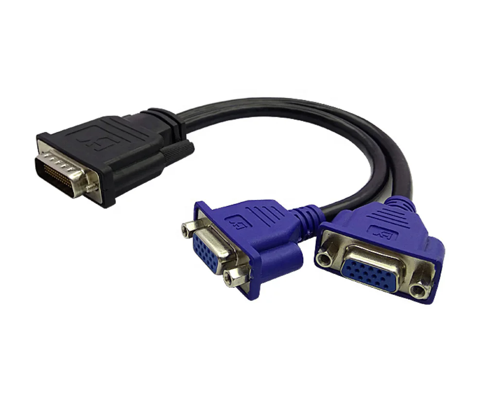 DMS 59pin Male to double Dual VGA Female cable - 20cm