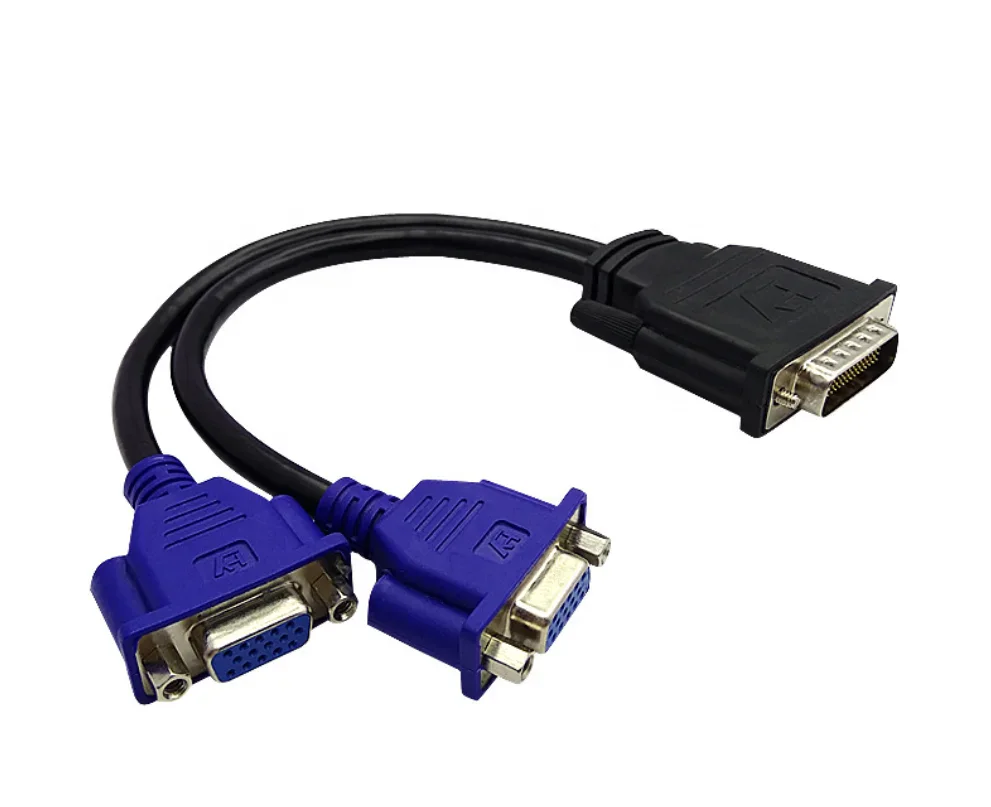 DMS 59pin Male to double Dual VGA Female cable - 20cm - product image 3