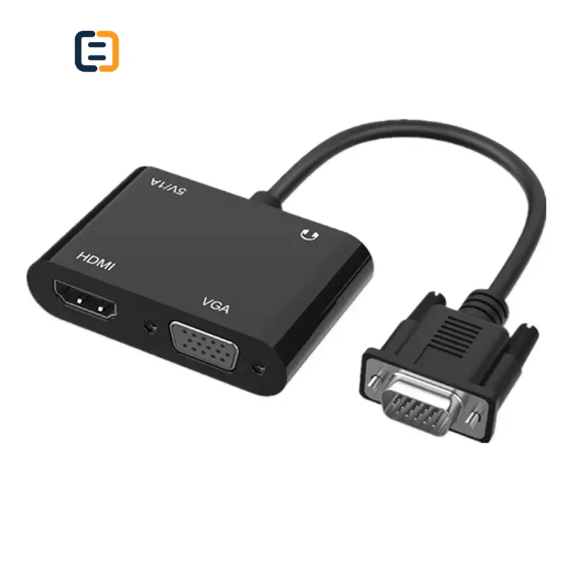 VGA to HDMI+VGA Adapter Converter - Support 1920x1080p - product image 2