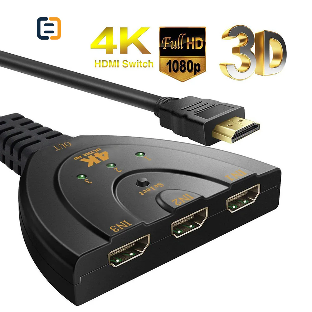 3-Port HDMI Switch, 3 Inputs / 1 Output, 4K - product image 5