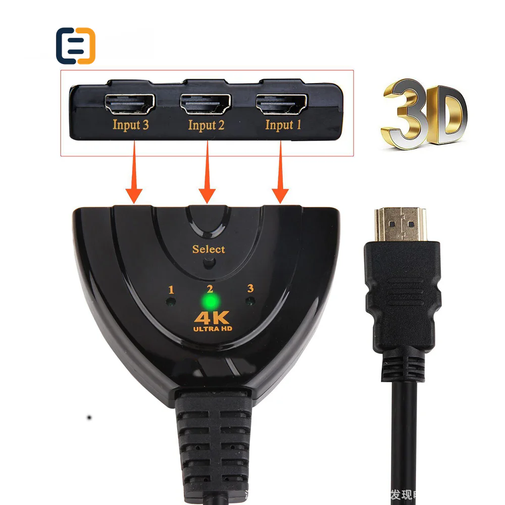 3-Port HDMI Switch, 3 Inputs / 1 Output, 4K - product image 6