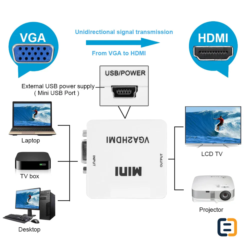 VGA to HDMI Converter - 1080P - product image 5