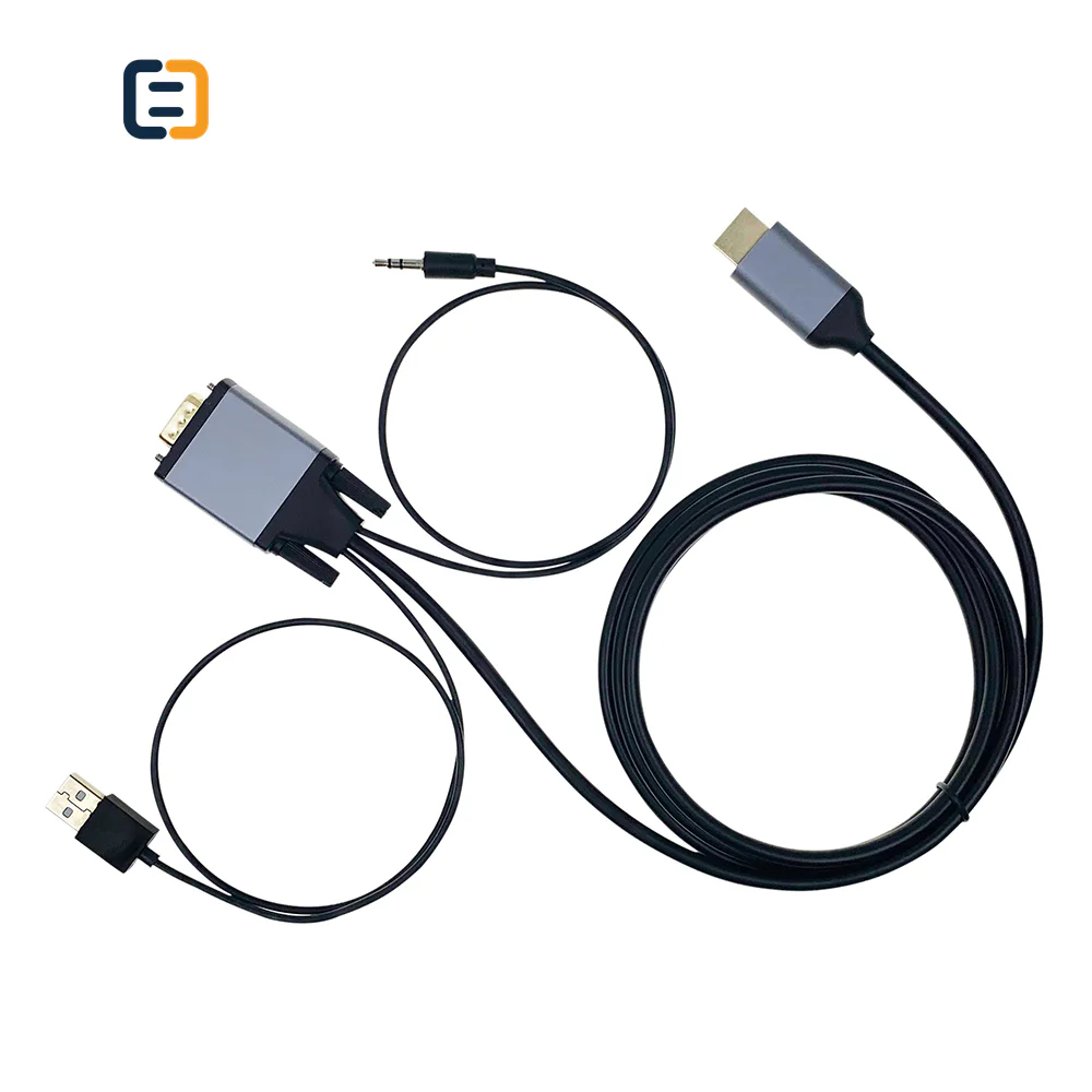 HDMI to VGA cable with Audio Cable+Power Supply Cable - 1.8M - product image 2