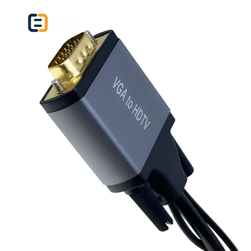 HDMI to VGA cable with Audio Cable+Power Supply Cable - 1.8M - product image 4