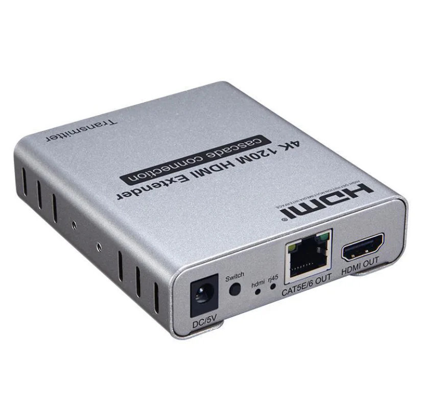 120m HDMI over CAT5e / CAT6 Extender with IR, 4K