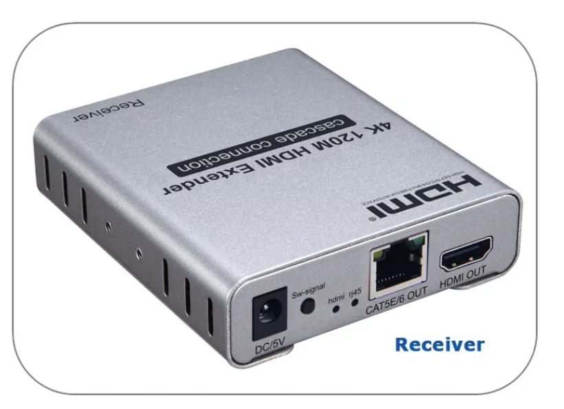120m HDMI over CAT5e / CAT6 Extender with IR, 4K - product image 5