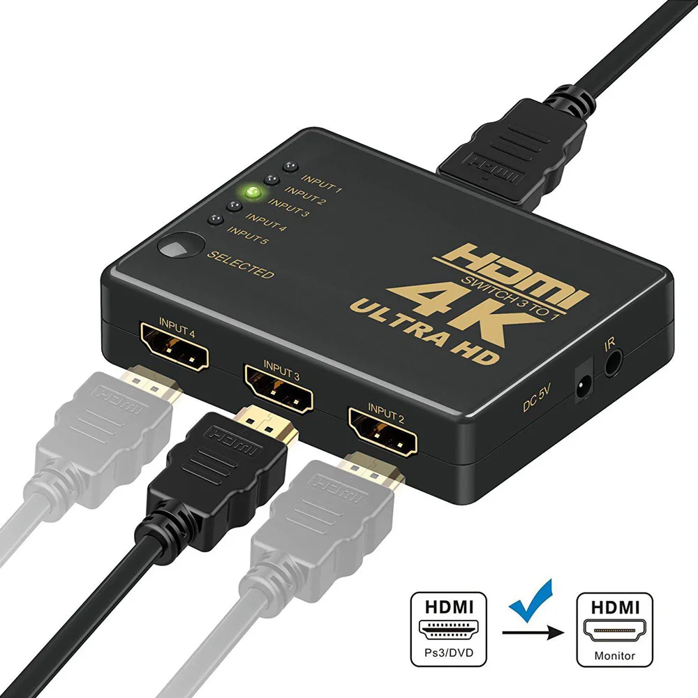 5-to-1 HDMI Switch, 4Kx2K, SC-HS-025 Series - product image 3