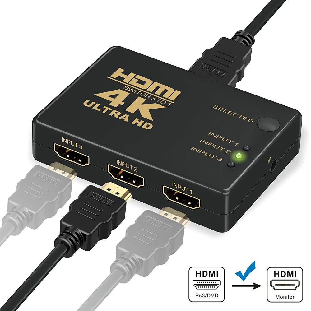 3-to-1 HDMI Switch, 4Kx2K - product image 3