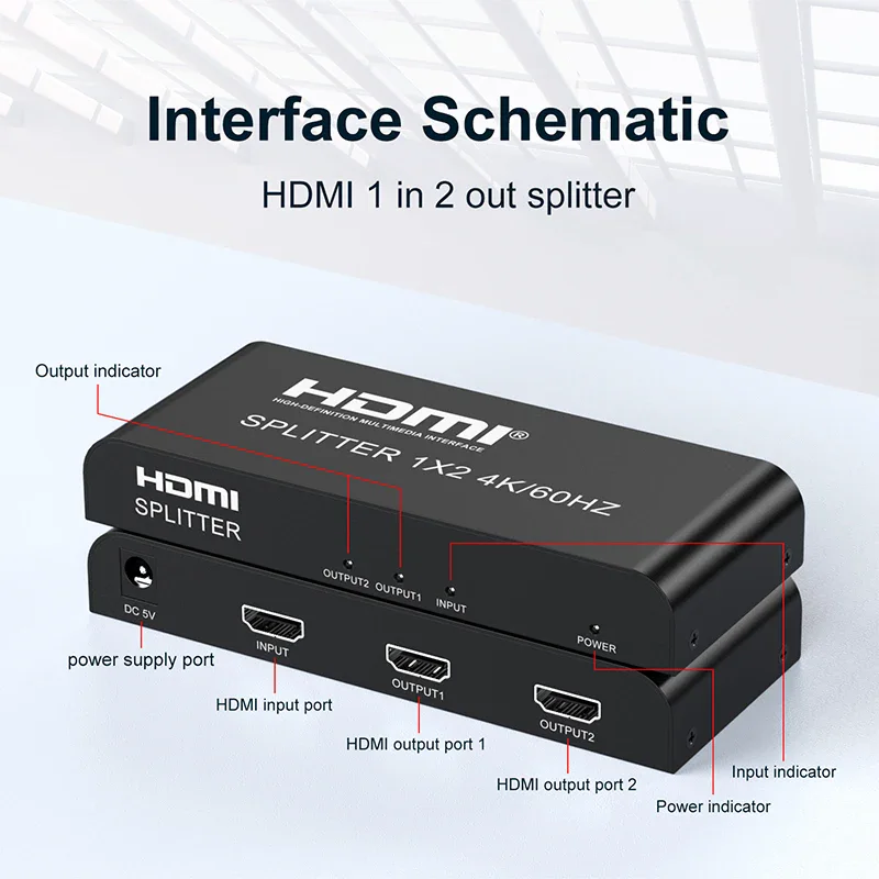 2 Way 4 Way 4K60HZ HDMI 2.0 Splitter - 4K@60Hz - product image 5