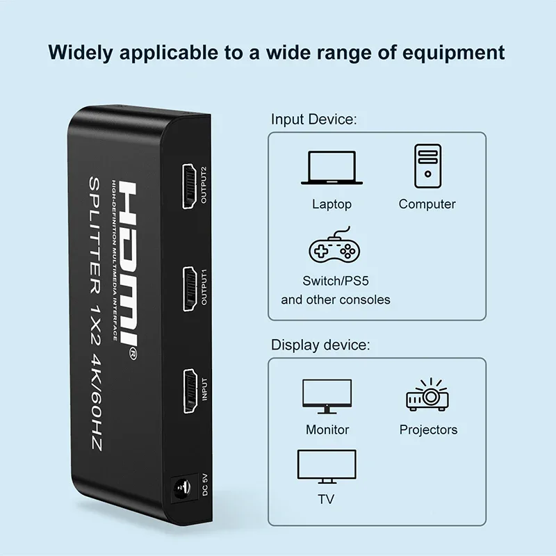 2 Way 4 Way 4K60HZ HDMI 2.0 Splitter - 4K@60Hz - product image 6