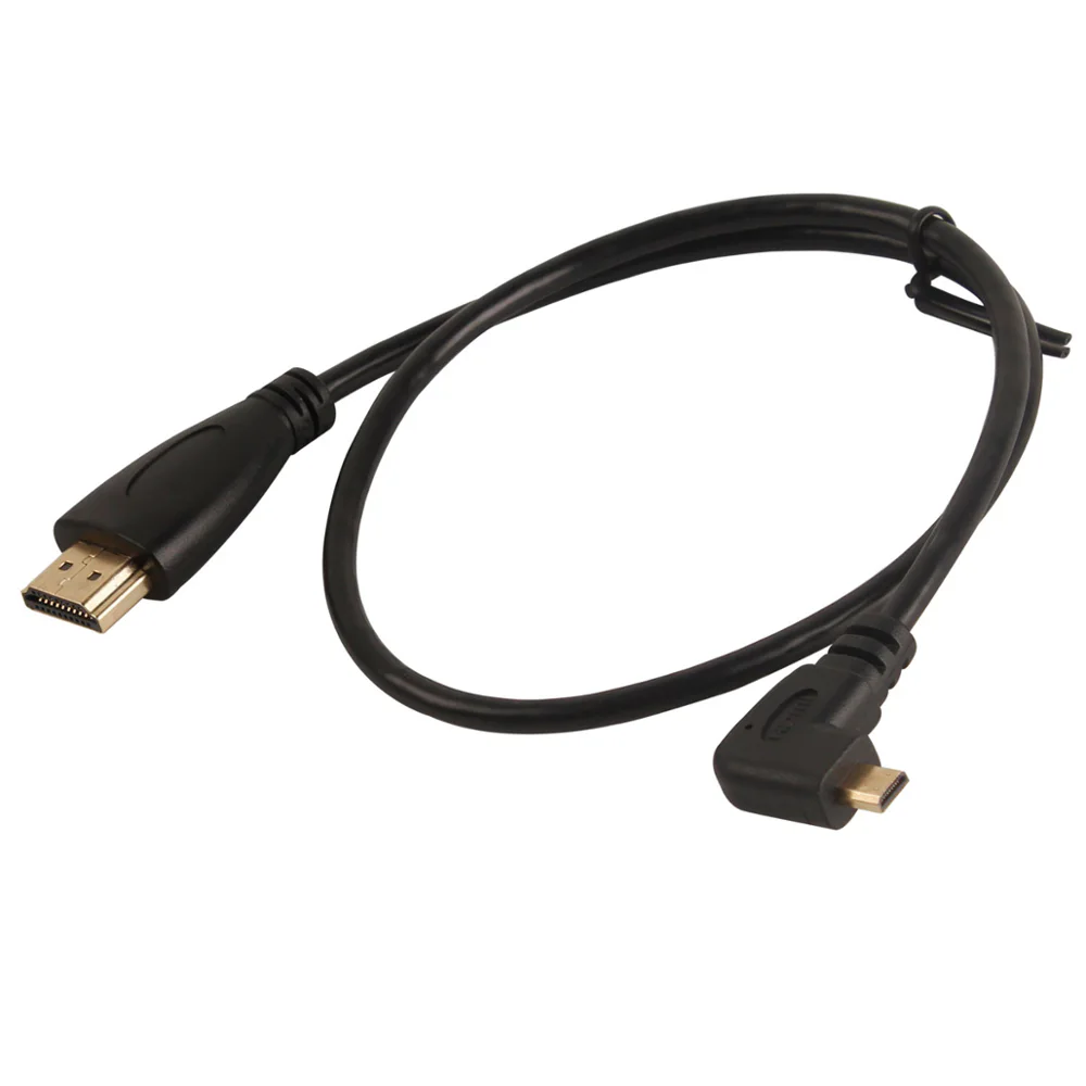 50cm Gold plated micro HDMI cable right bend left bend 90 degree - 1080P