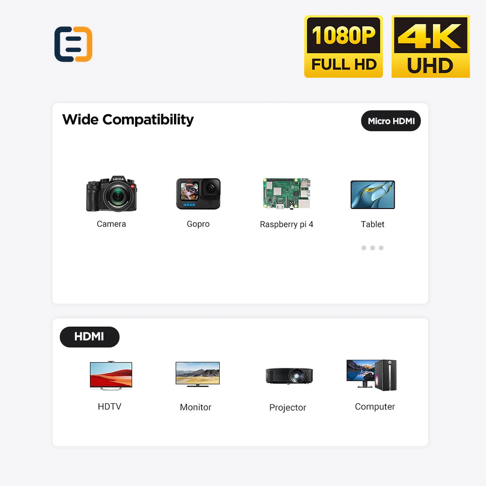 Micro HDMI to HDMI Cable, 1080P, Pure Copper - product image 6