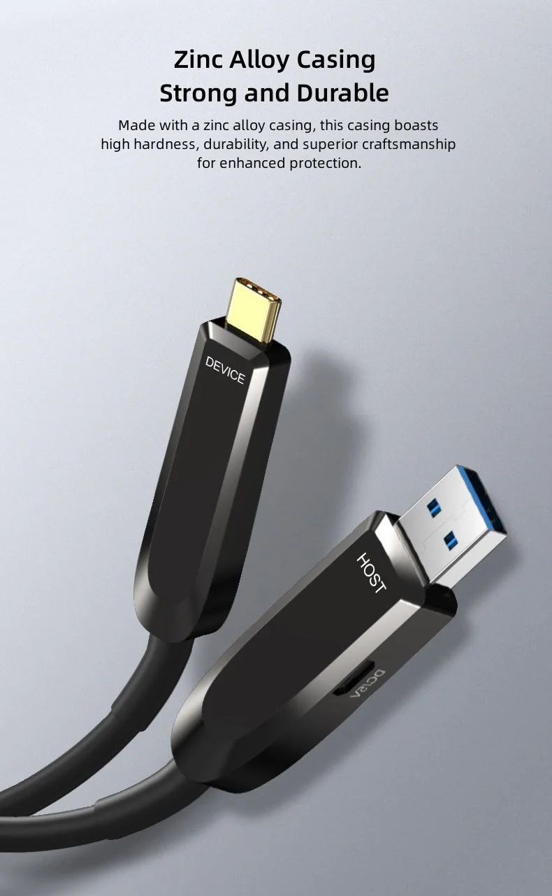 10Gbps 1m to 50m USB3.1 a to USB-C Optical Fiber Cable - product image 2