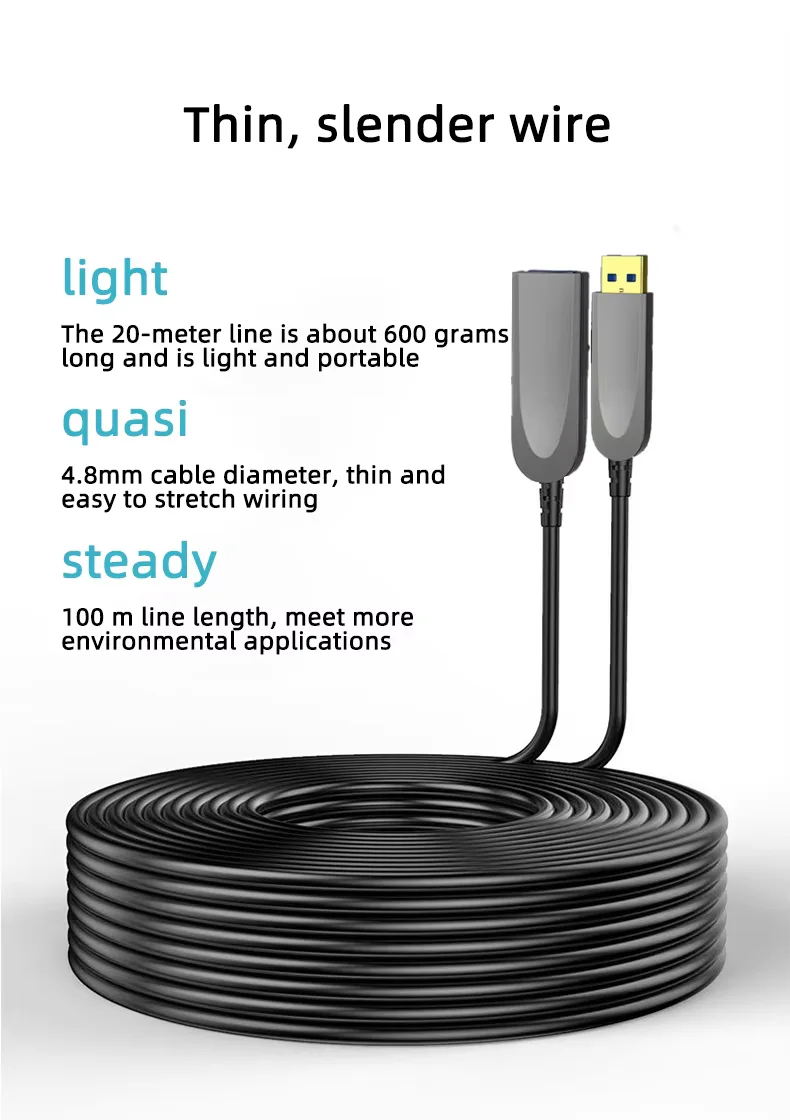 USB 3.0 Active Optical Extension Cable, 5Gbps, 5-50m - product image 2