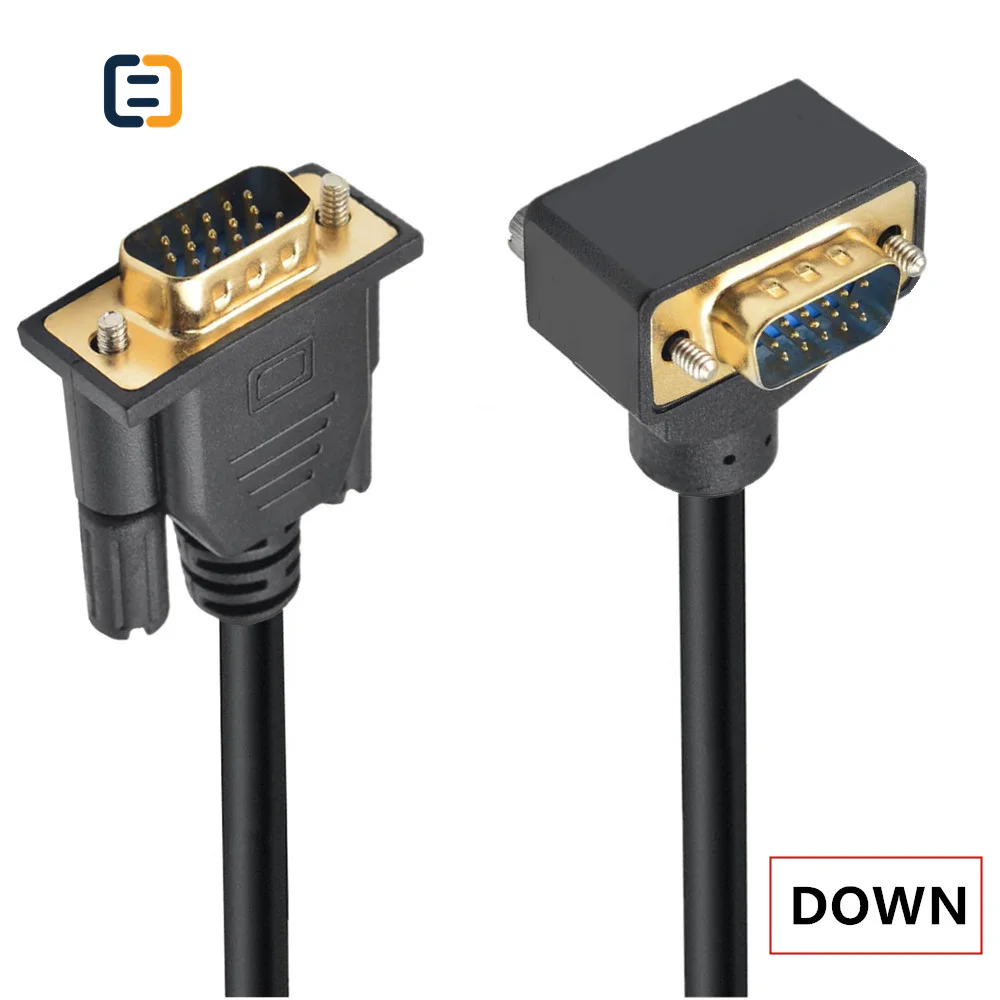 Right-Angle VGA Male-to-Male Cable, 0.5-1.5m - product image 4