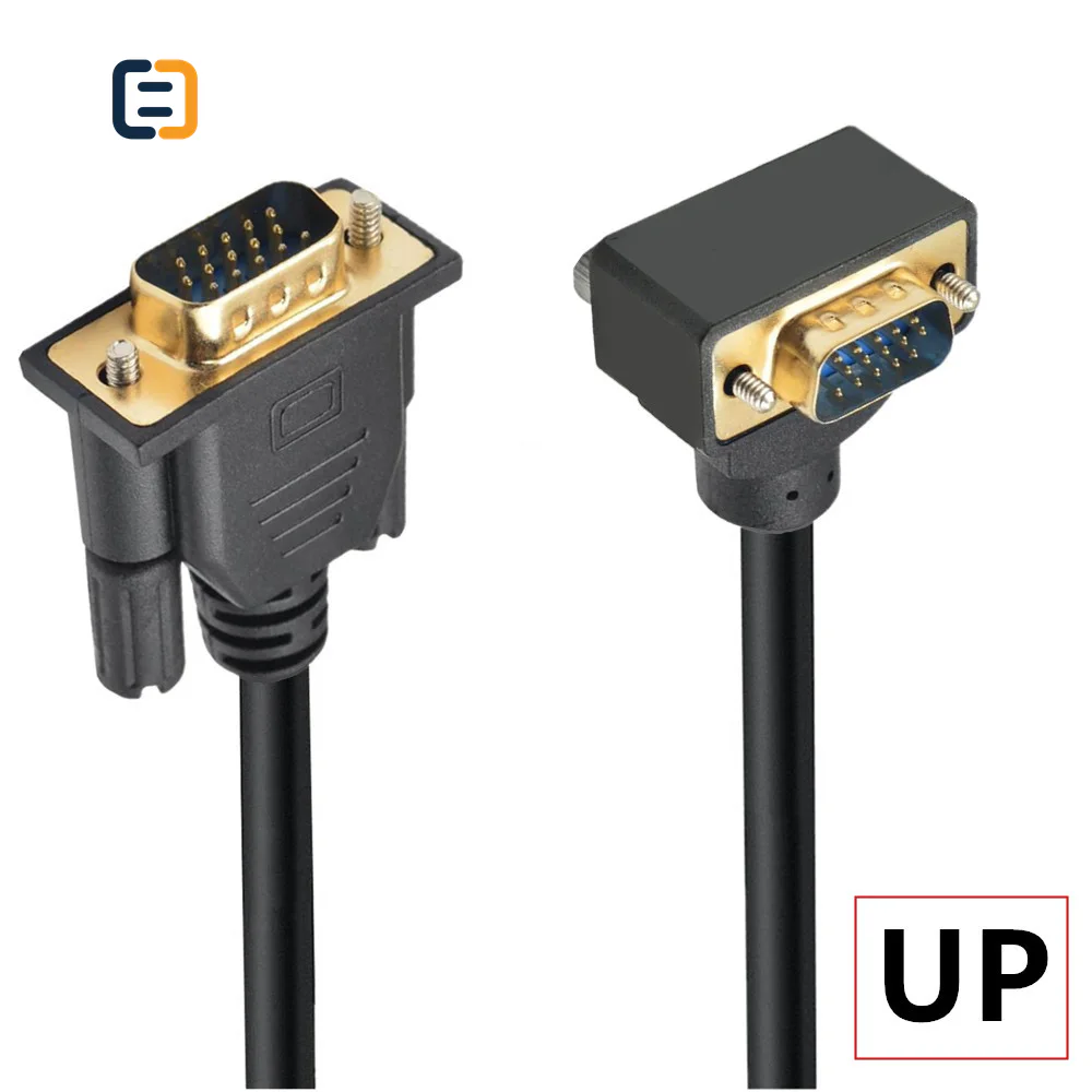 Right-Angle VGA Male-to-Male Cable, 0.5-1.5m - product image 5