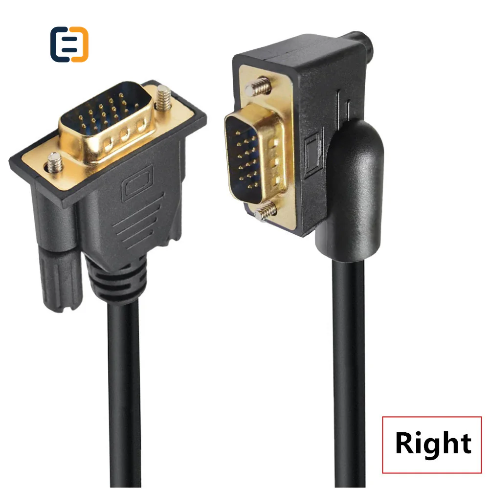 Right-Angle VGA Male-to-Male Cable, 0.5-1.5m - product image 6