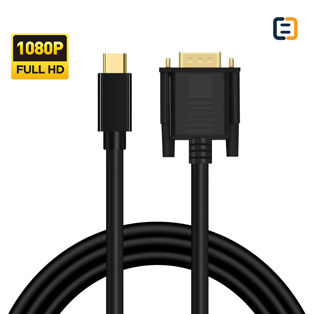 1.8M USB-C to VGA Adapter Cable 1080P Converter - product image 2