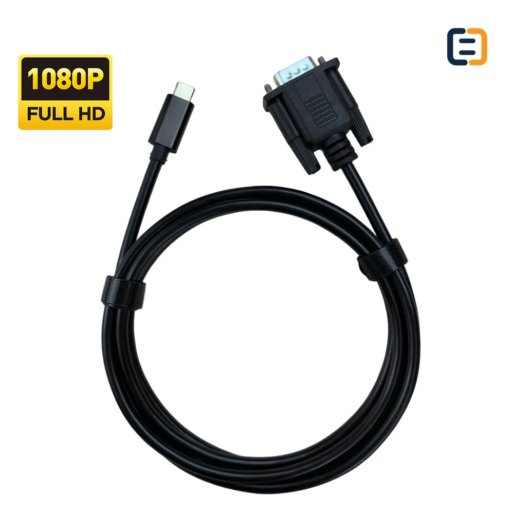 1.8M USB-C to VGA Adapter Cable 1080P Converter - product image 3