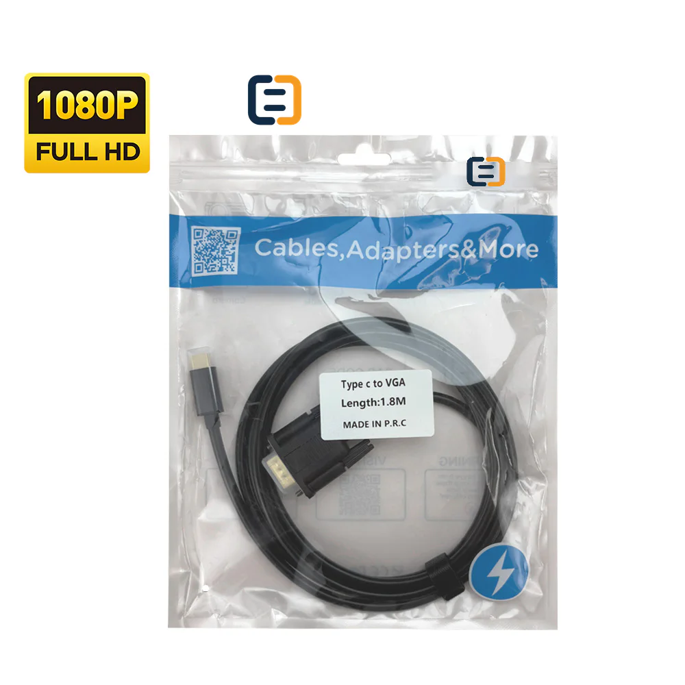 1.8M USB-C to VGA Adapter Cable 1080P Converter - product image 6