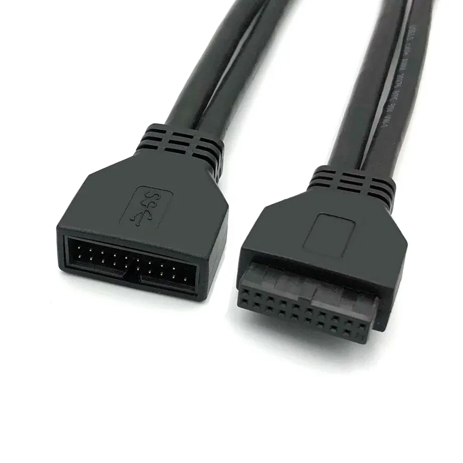 USB 3.0 20pin male to female extension cable - 25cm - product image 2