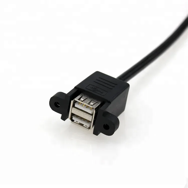 Dual USB 2.0 panel mount to 9 Pin cable - product image 3