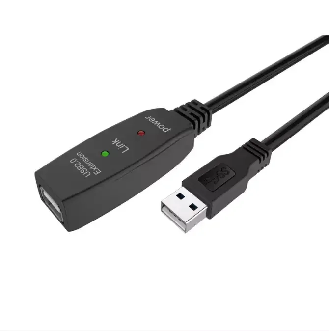 USB 2.0 Male-to-Female Extension Cable, 5-30m