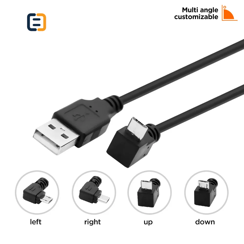 90 Degree USB 2.0 Male to Female Adapter Cable - product image 3