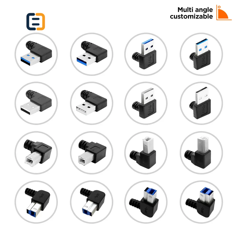 90 Degree USB 2.0 Male to Female Adapter Cable - product image 6