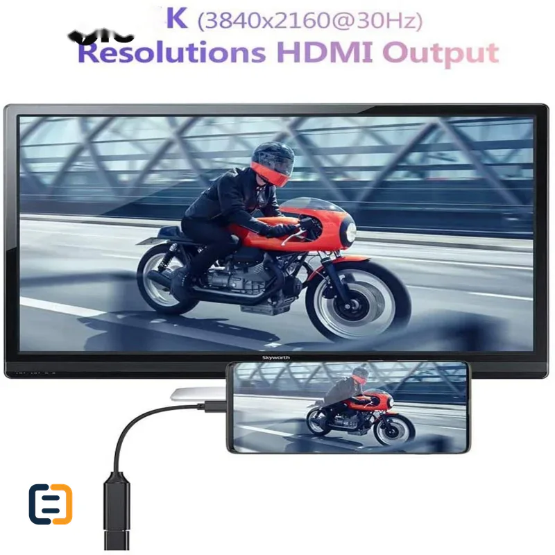Black USB-C to HDMI Adapter Cable, 4K 30Hz - product image 5