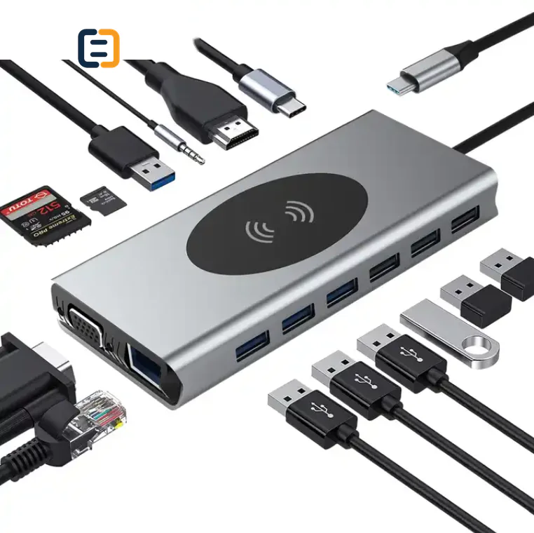 15 in 1 USB-C 3.0 Hub - 4K 1080P