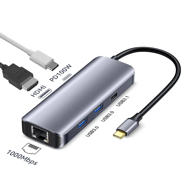 8 in 1 USB-C Hub Multiport Dock Station - product image 5