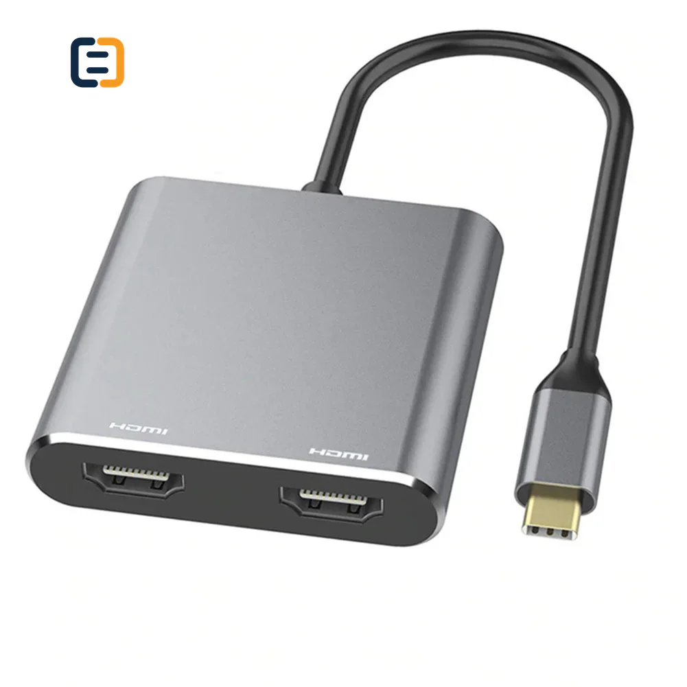 4 in 1 USB-C To Dual HDMI USB3.0 PD Adapter - 4K*2K 30Hz - product image 2