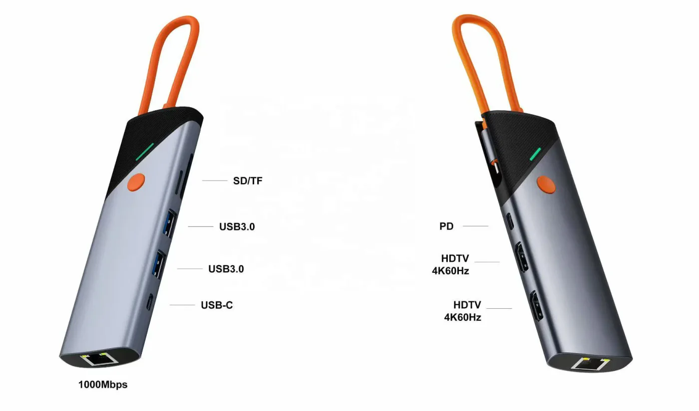 8-in-1 USB-C Hub with 4K 60Hz HDMI, PD & Gigabit RJ45 - product image 4