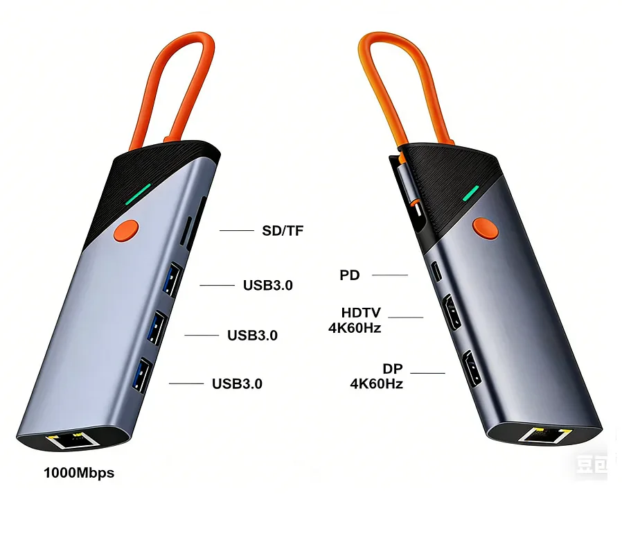 9 in 1 USB-C Docking Station with 2 HDMI ports - 4K60hz - product image 2