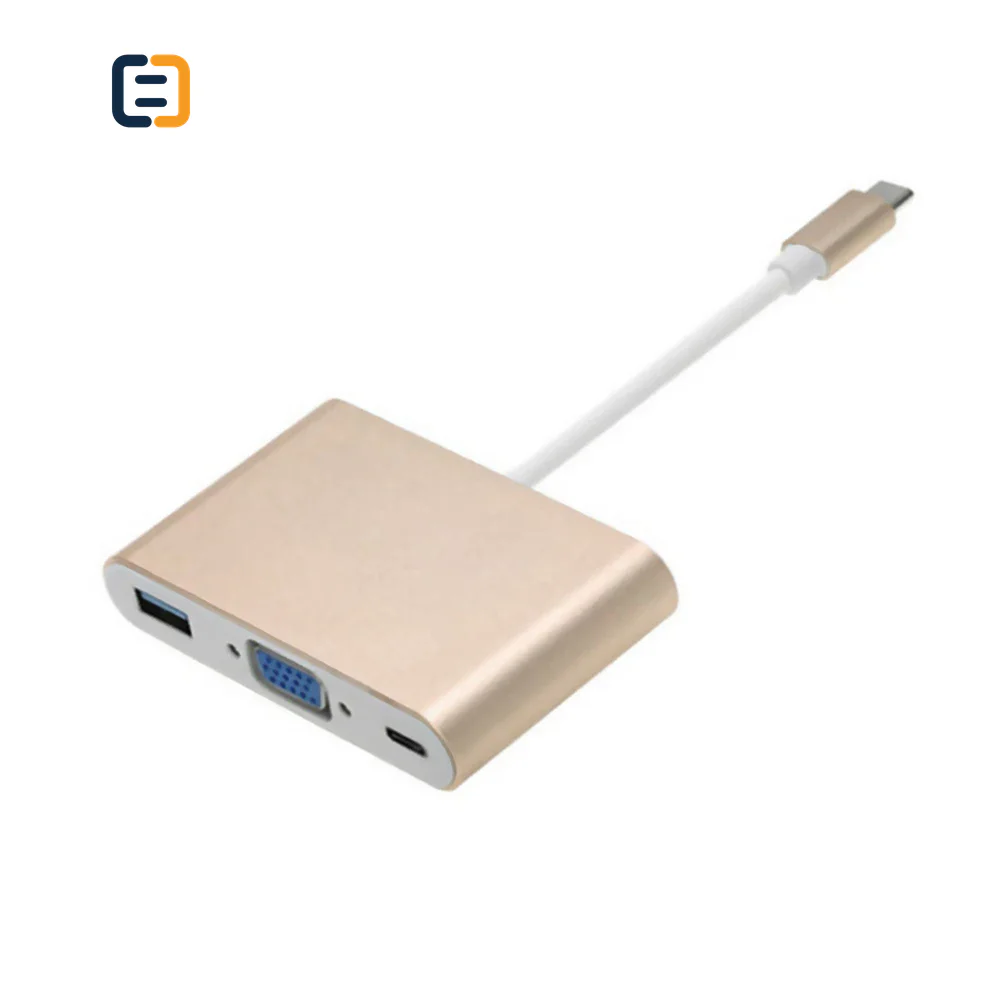3-in-1 USB-C Hub with VGA, USB 3.0 & PD - product image 5