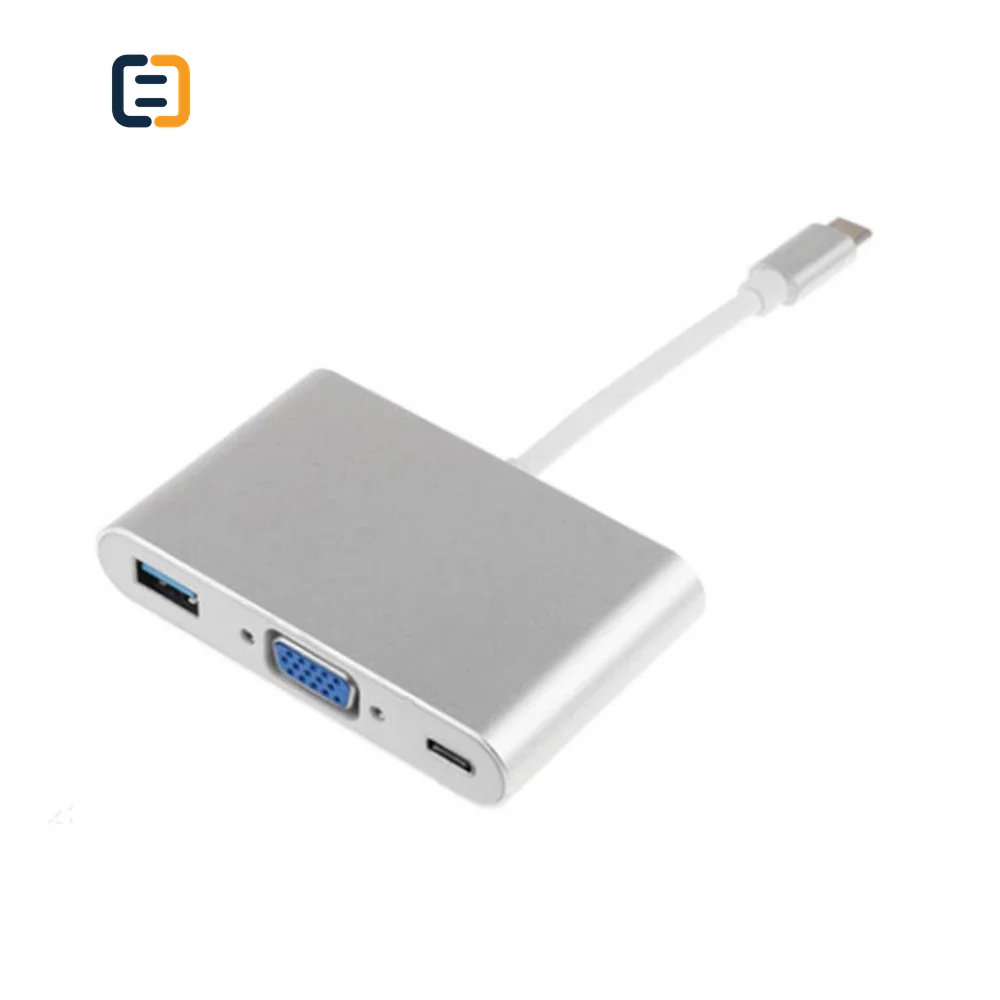 3-in-1 USB-C Hub with VGA, USB 3.0 & PD - product image 6